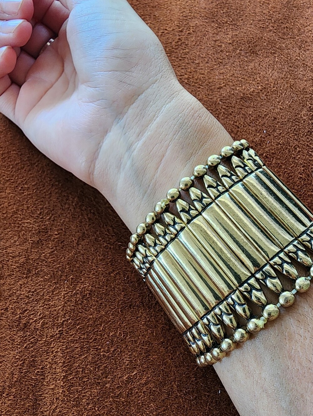 Y2K Strechy Boho Bracelet Wide Chunky Statement Classy